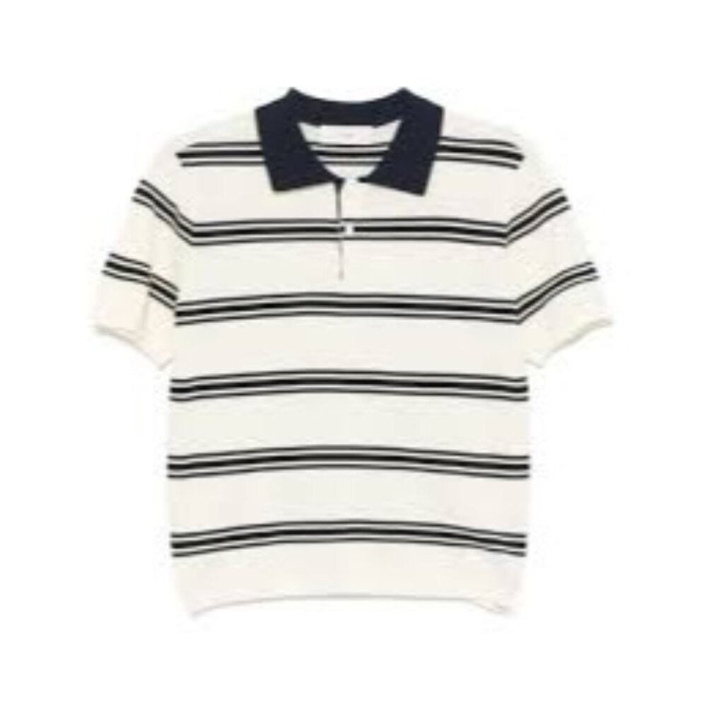 Dunst Unisex Striped Polo Knit Shirt L Casual Preppy Contemporary Country Club